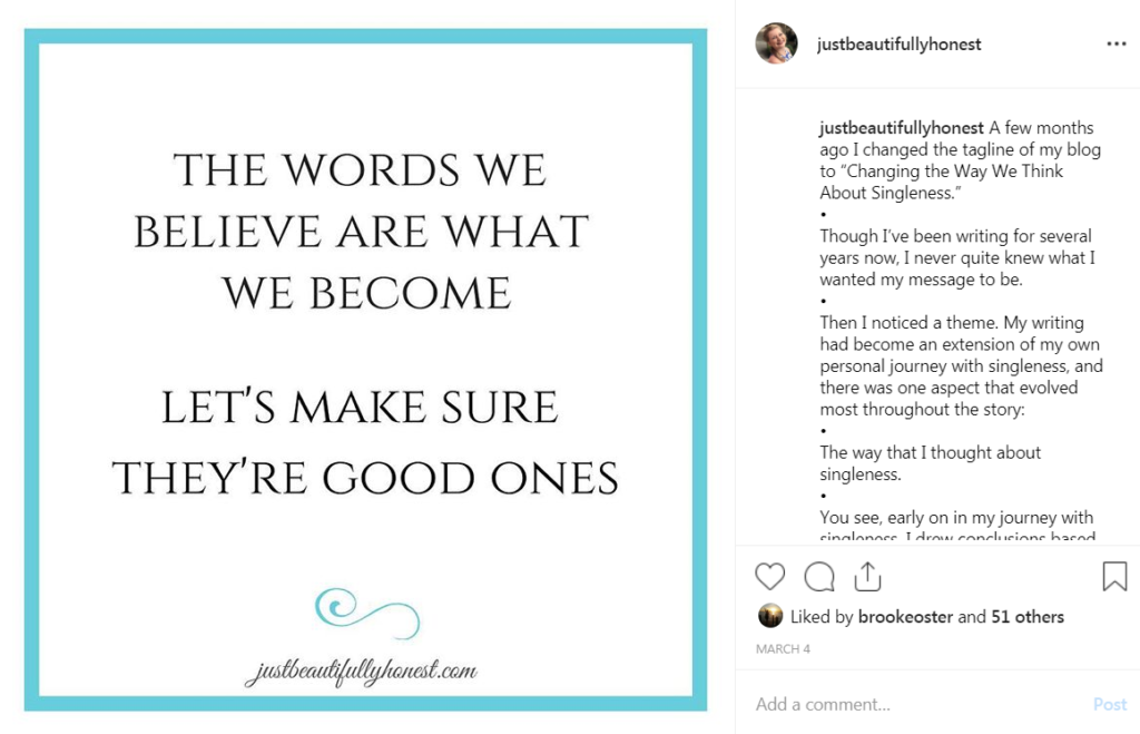 Why our beliefs about our singleness matter | Singleness | Being Single | Words Matter | Words are Actions | Be Positive | Singleness Advice | justbeautifullyhonest.com