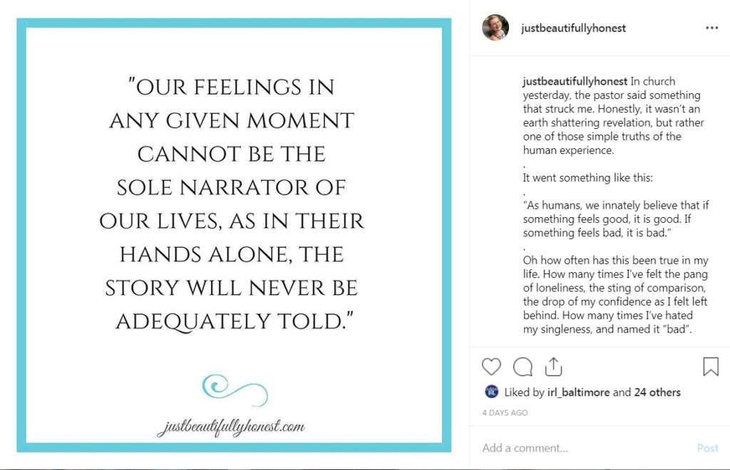 Why my feelings don't tell the true story of my singleness | Singleness | Single Christian | Being Single | Advice for singleness | The real story | Feelings | justbeautifullyhonest.com